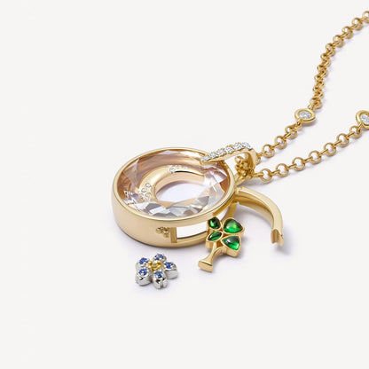 Glass Locket Charms In Colour, Jewelry Accessories Featuring Elegant Design