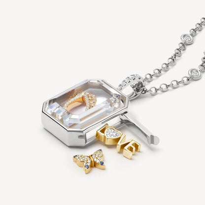 Glass Locket Charms In Colour, Jewelry Accessories Featuring Elegant Design