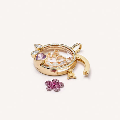 Glass Locket Charms In Colour, Jewelry Accessories Featuring Elegant Design