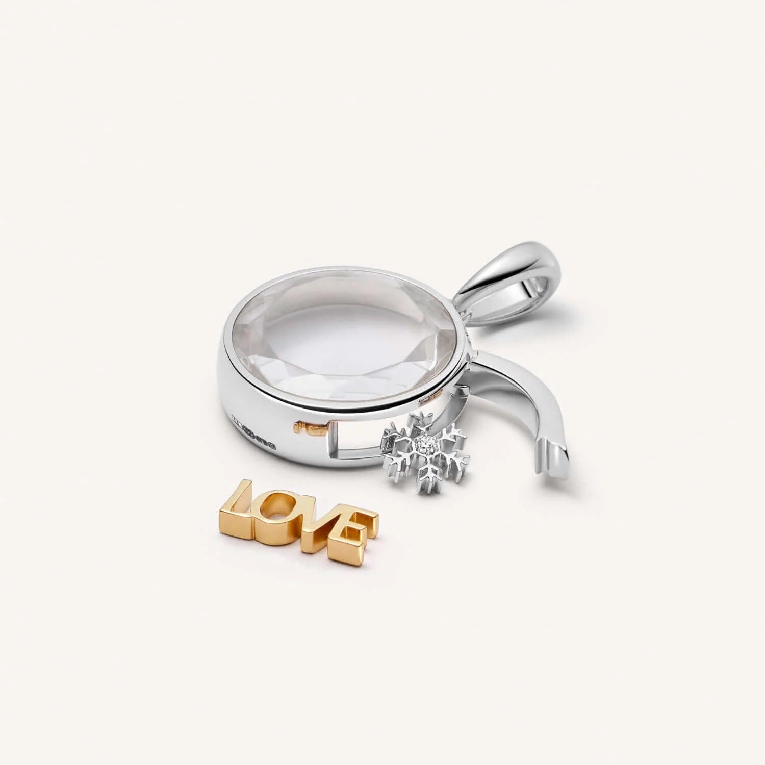 Glass Locket Charms In Colour, Jewelry Accessories Featuring Elegant Design
