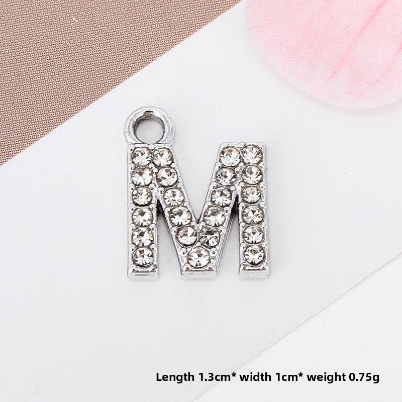 Golden Alloy Letter Love Charms Jewelry Accessories