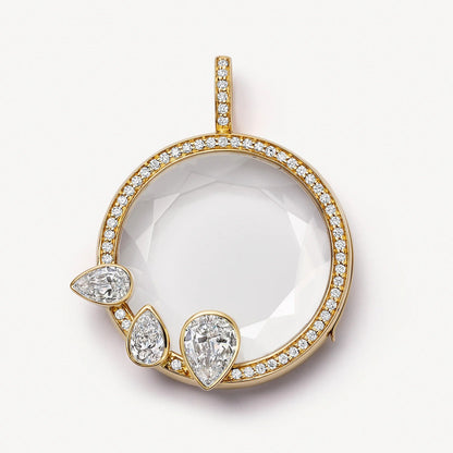 Glass Locket Charms In Colour, Jewelry Accessories Featuring Elegant Design