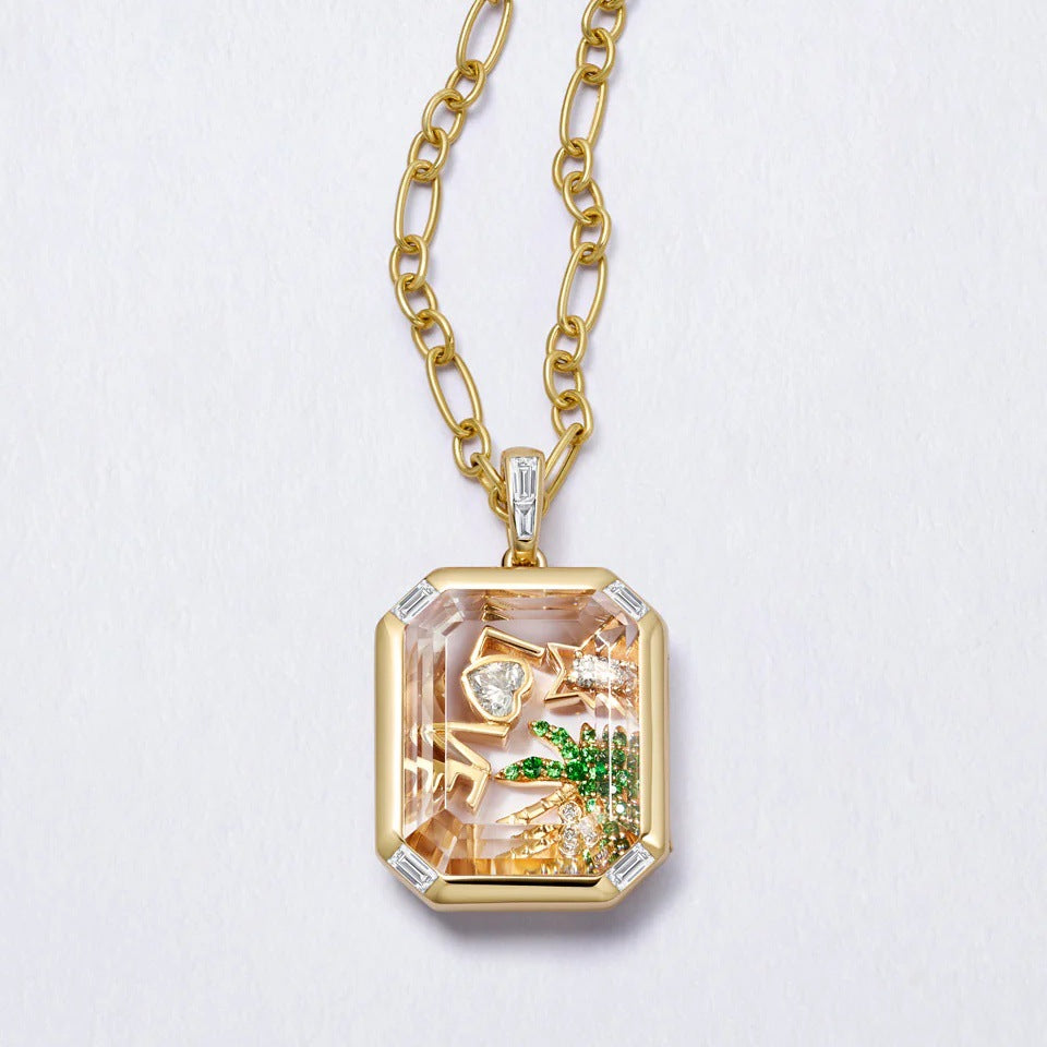 Glass Locket Charms In Colour, Jewelry Accessories Featuring Elegant Design