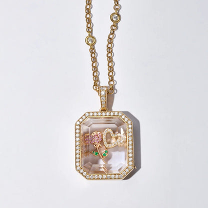 Glass Locket Charms In Colour, Jewelry Accessories Featuring Elegant Design