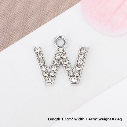 Golden Alloy Letter Love Charms Jewelry Accessories