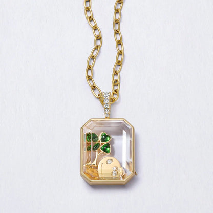 Glass Locket Charms In Colour, Jewelry Accessories Featuring Elegant Design