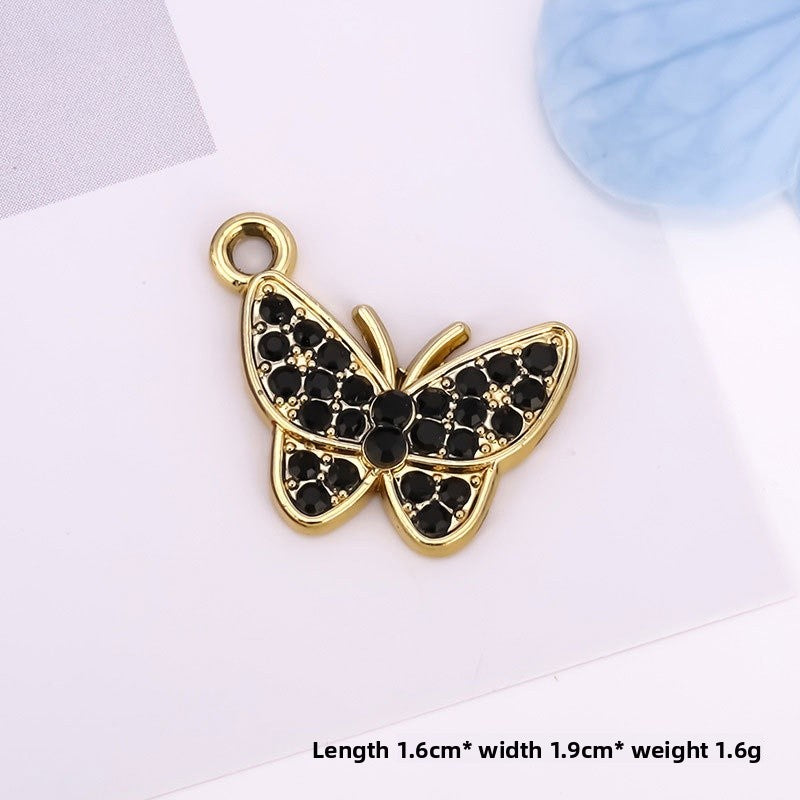 Butterfly Love Charms Jewelry Accessories In Alloy Featuring Elegant Colour Design