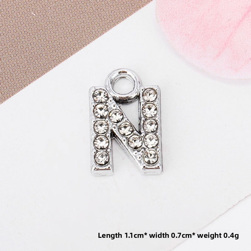 Golden Alloy Letter Love Charms Jewelry Accessories