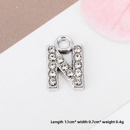 Golden Alloy Letter Love Charms Jewelry Accessories