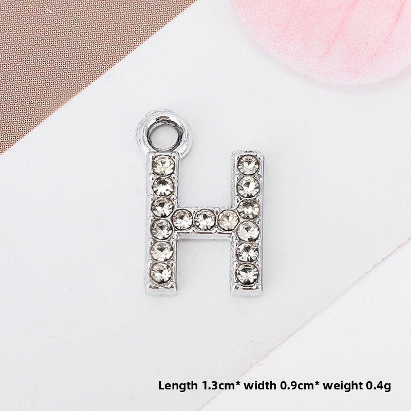 Golden Alloy Letter Love Charms Jewelry Accessories