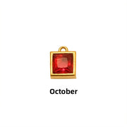 Gold October 4.5*4.5 Rose Red Wave