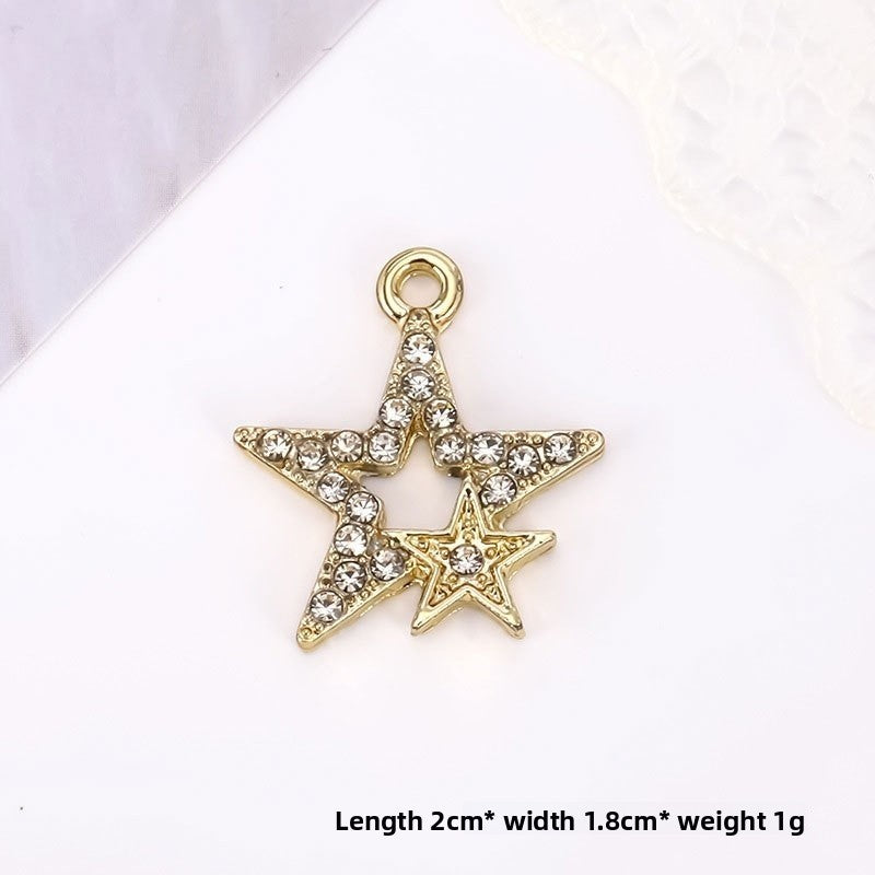 Golden Alloy Notes Love Charms Jewelry Accessories