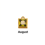 Gold August 4.5*4.5 Olive Diamond