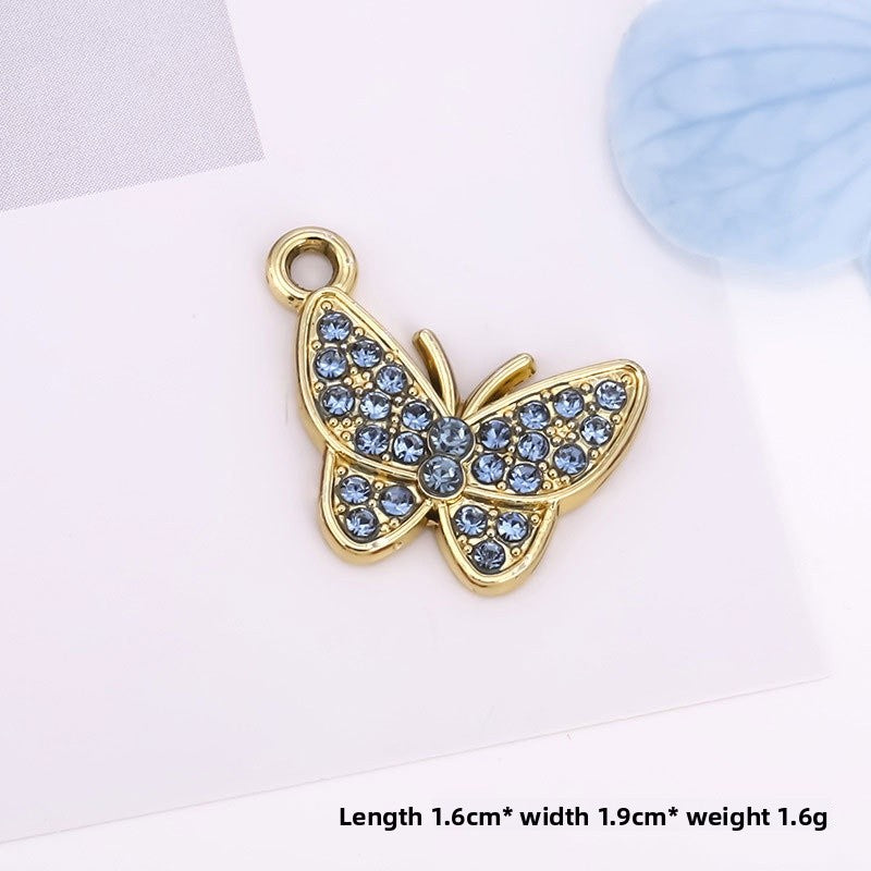 Butterfly Love Charms Jewelry Accessories In Alloy Featuring Elegant Colour Design