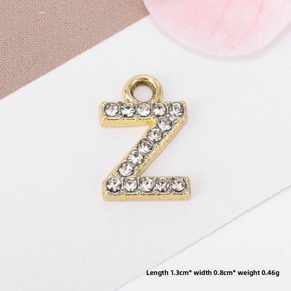 Golden Alloy Letter Love Charms Jewelry Accessories
