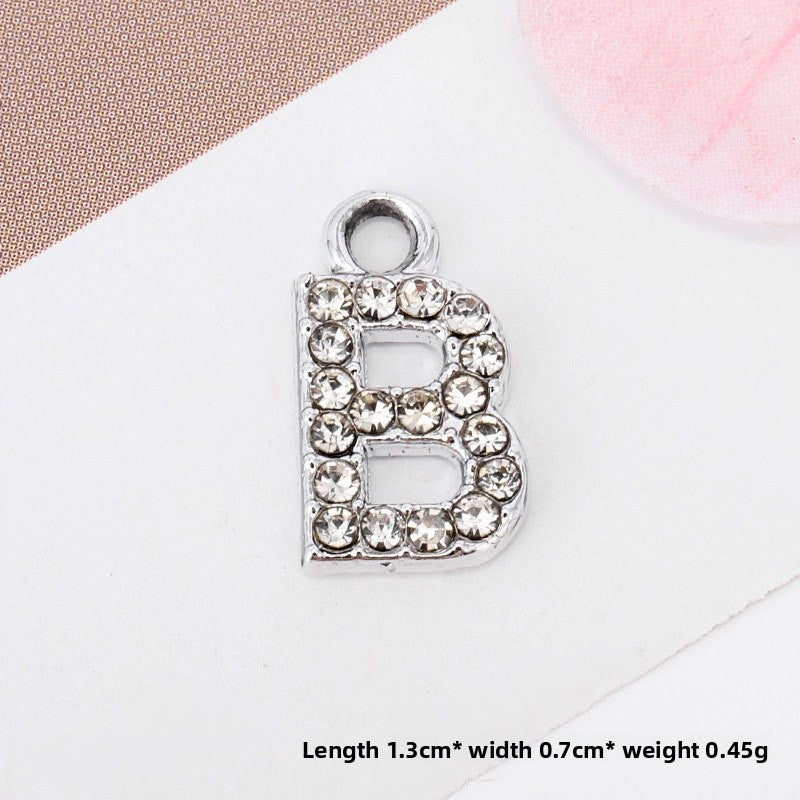 Golden Alloy Letter Love Charms Jewelry Accessories