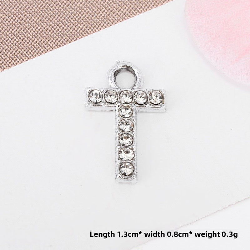 Golden Alloy Letter Love Charms Jewelry Accessories