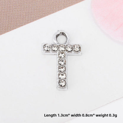 Golden Alloy Letter Love Charms Jewelry Accessories