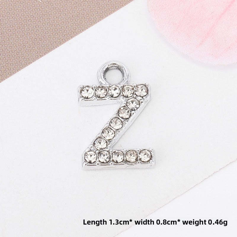 Golden Alloy Letter Love Charms Jewelry Accessories