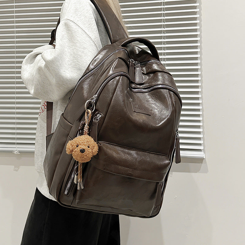 Wear-Resistant School Backpack For Women Featuring Durable PU Material