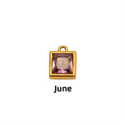 Gold June 4.5*4.5 Purple Blue Diamond