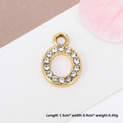 Golden Alloy Letter Love Charms Jewelry Accessories