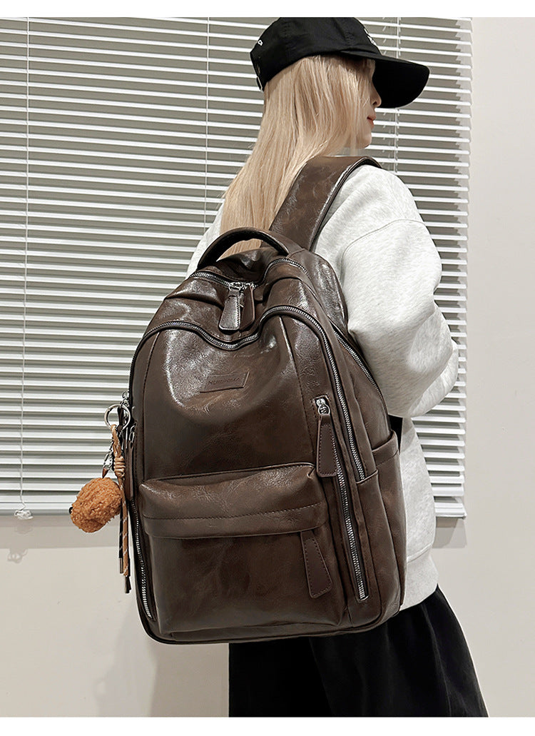 Wear-Resistant School Backpack For Women Featuring Durable PU Material