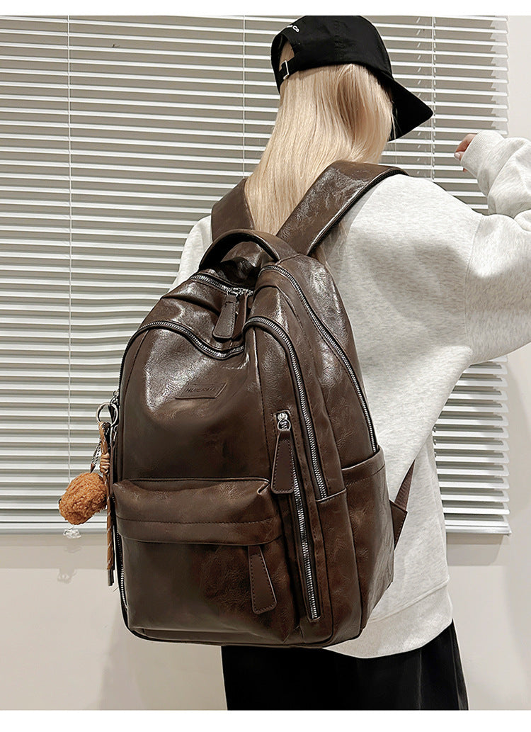 Wear-Resistant School Backpack For Women Featuring Durable PU Material