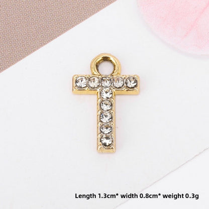 Golden Alloy Letter Love Charms Jewelry Accessories