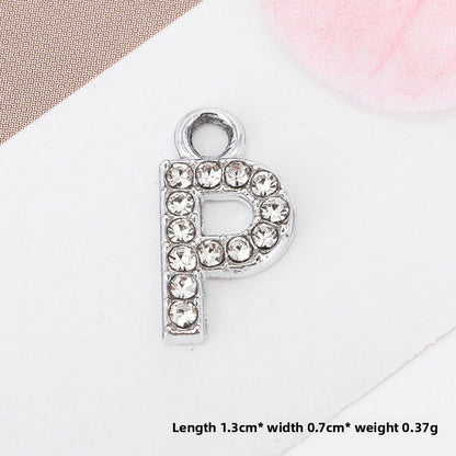 Golden Alloy Letter Love Charms Jewelry Accessories