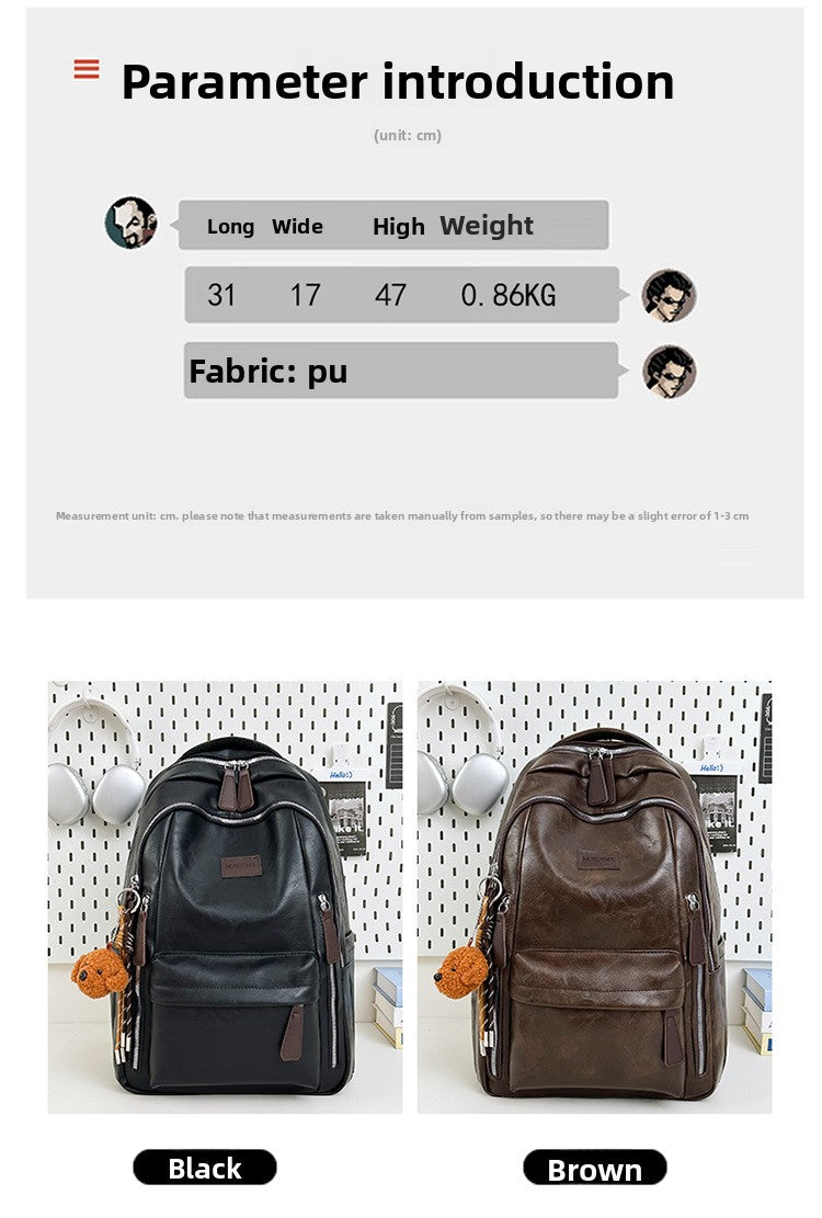 Wear-Resistant School Backpack For Women Featuring Durable PU Material