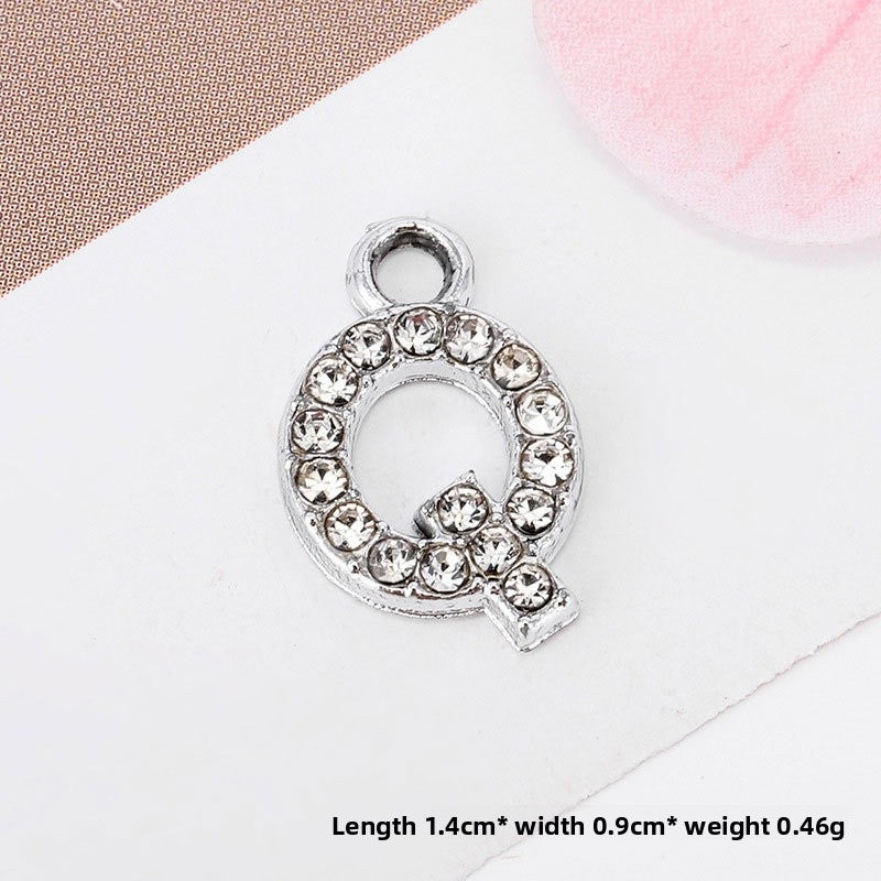 Golden Alloy Letter Love Charms Jewelry Accessories