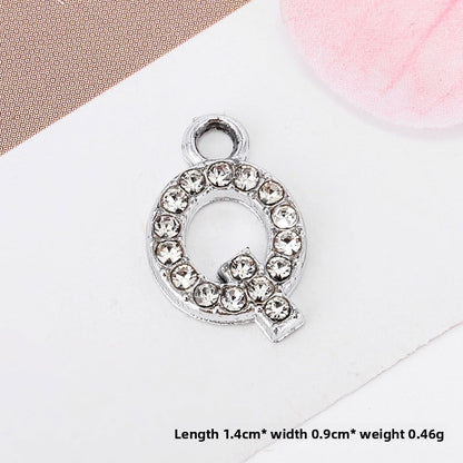 Golden Alloy Letter Love Charms Jewelry Accessories
