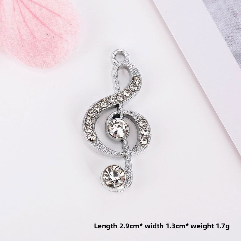 Golden Alloy Notes Love Charms Jewelry Accessories