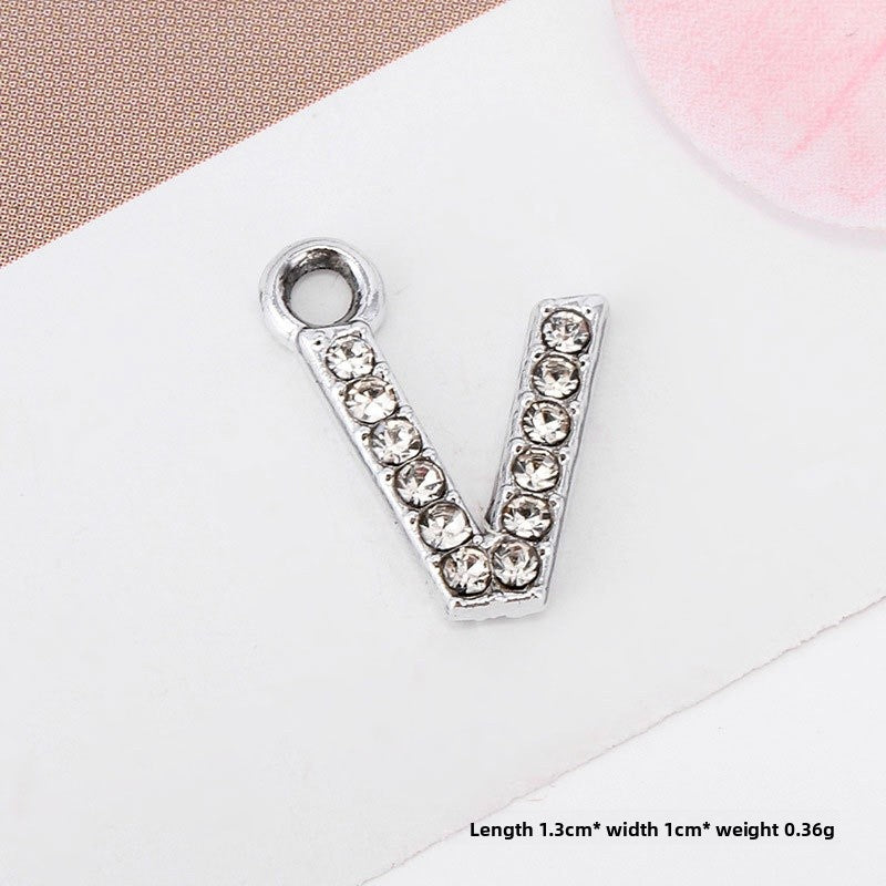 Golden Alloy Letter Love Charms Jewelry Accessories
