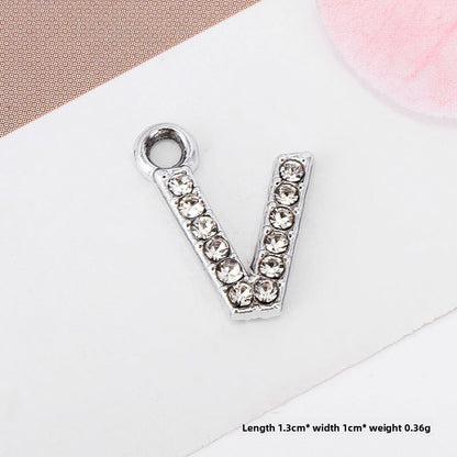 Golden Alloy Letter Love Charms Jewelry Accessories