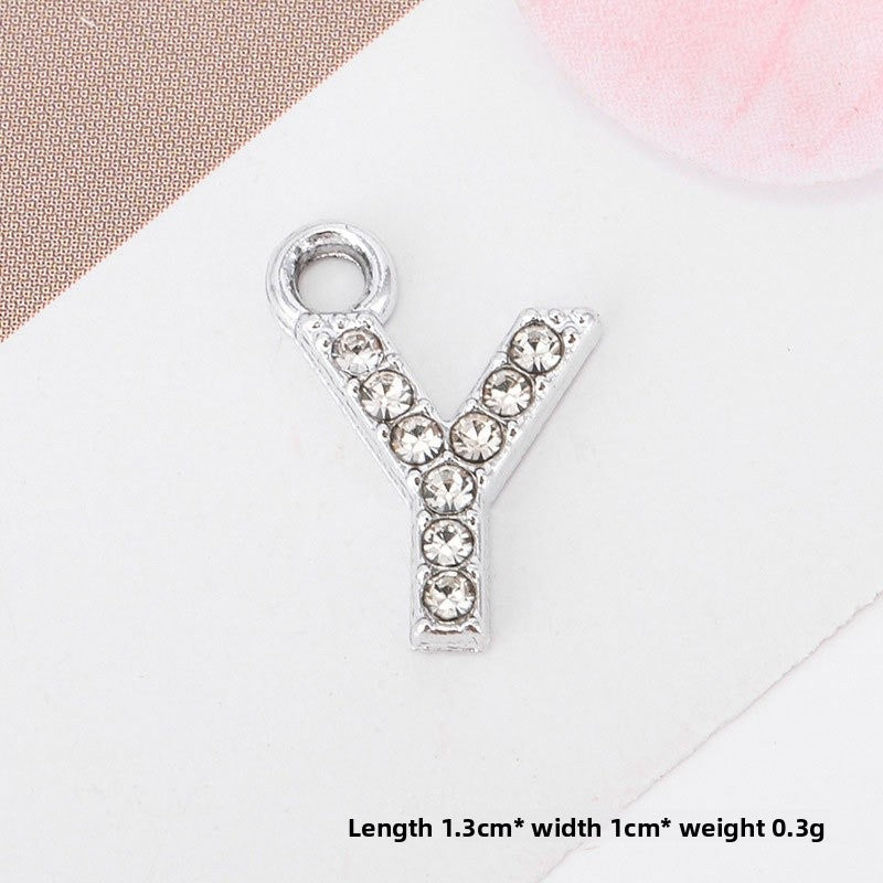 Golden Alloy Letter Love Charms Jewelry Accessories