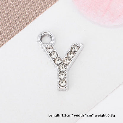 Golden Alloy Letter Love Charms Jewelry Accessories