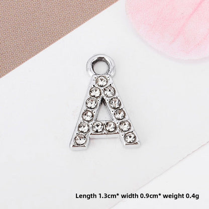 Golden Alloy Letter Love Charms Jewelry Accessories