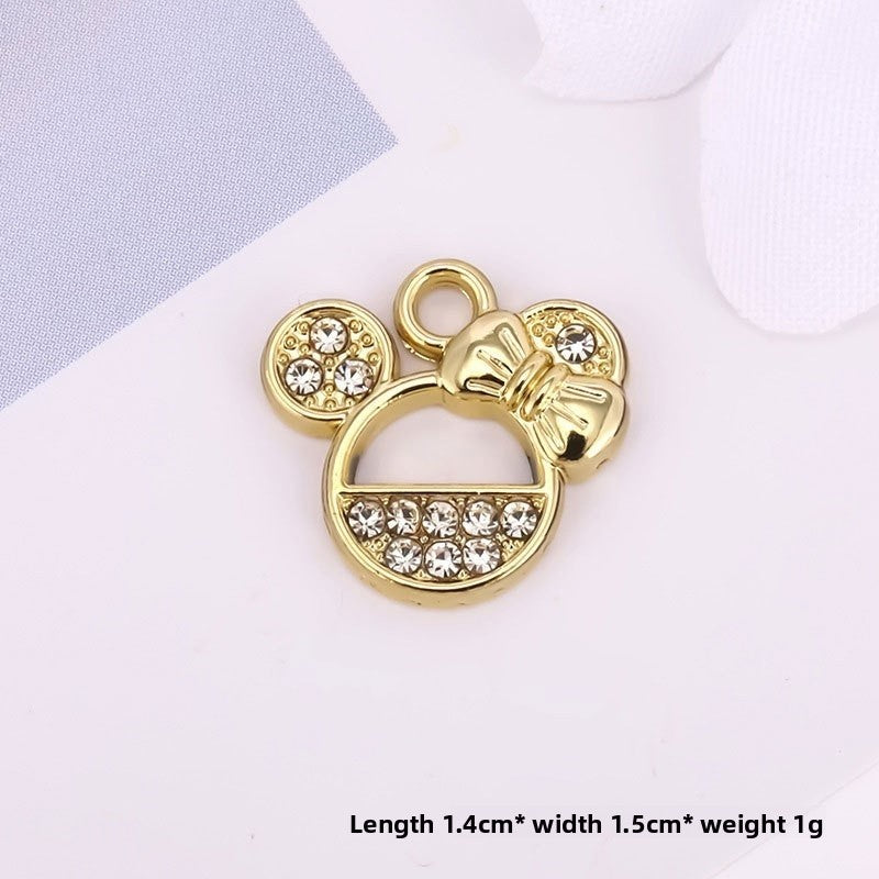 Golden Alloy Notes Love Charms Jewelry Accessories