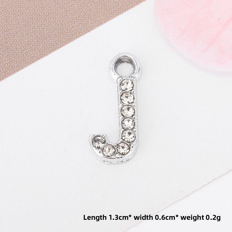 Golden Alloy Letter Love Charms Jewelry Accessories