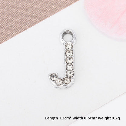 Golden Alloy Letter Love Charms Jewelry Accessories