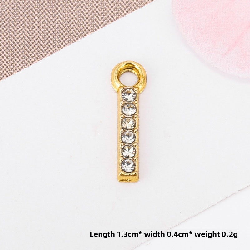 Golden Alloy Letter Love Charms Jewelry Accessories