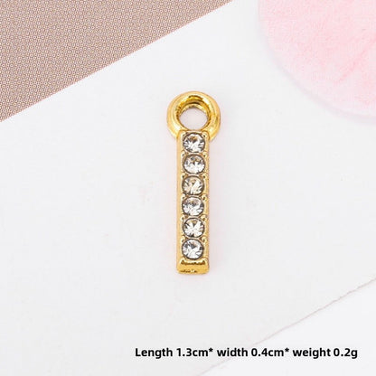 Golden Alloy Letter Love Charms Jewelry Accessories