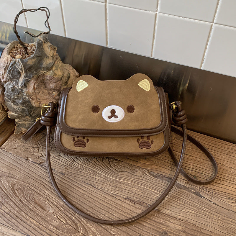 Cartoon Square PU Leather Shoulder Bag For Women, Stylish And Durable Design