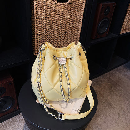 Bucket Shoulder Bag For Women In PU Leather, Stylish And Practical Design