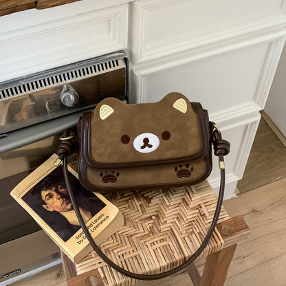 Cartoon Square PU Leather Shoulder Bag For Women, Stylish And Durable Design