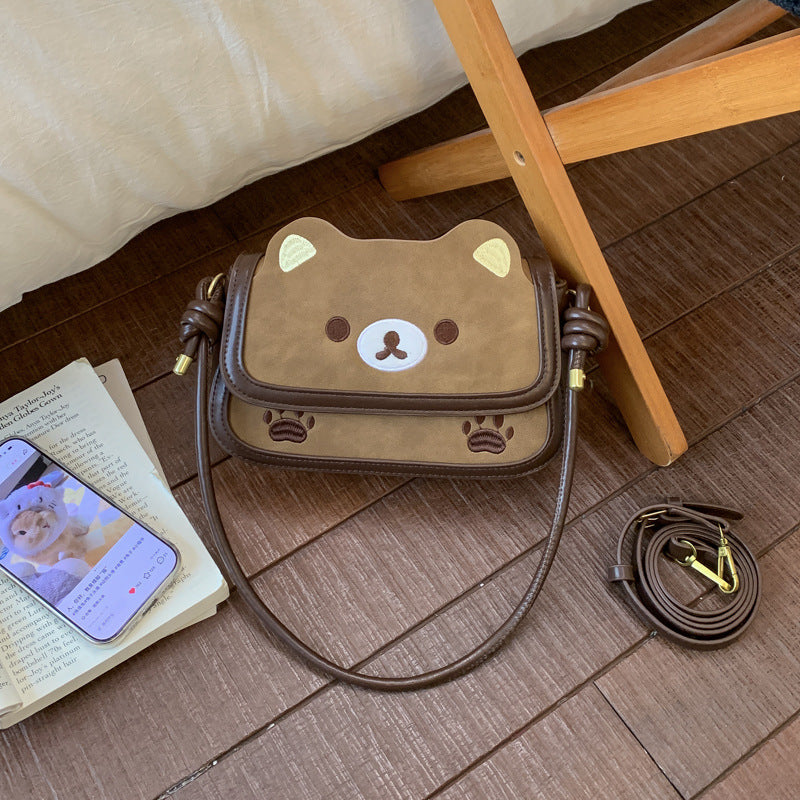 Cartoon Square PU Leather Shoulder Bag For Women, Stylish And Durable Design