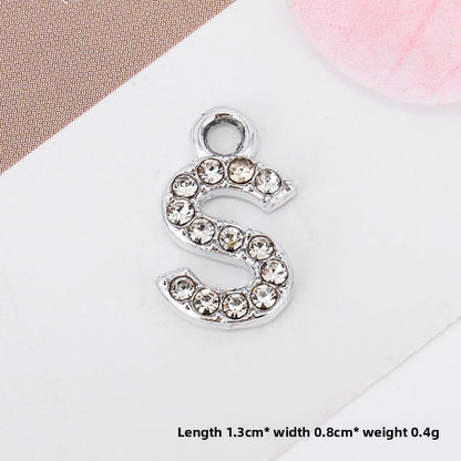 Golden Alloy Letter Love Charms Jewelry Accessories