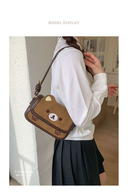 Cartoon Square PU Leather Shoulder Bag For Women, Stylish And Durable Design